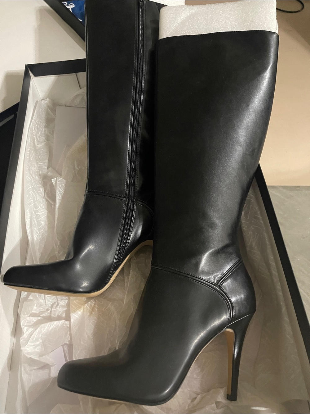 INC International Concepts Black Heeled Boots